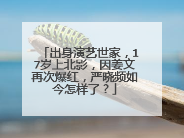 出身演艺世家，17岁上北影，因姜文再次爆红，严晓频如今怎样了？