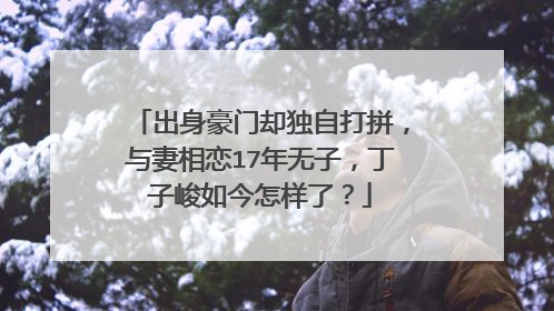 出身豪门却独自打拼,与妻相恋17年无子,丁子峻如今怎样了?