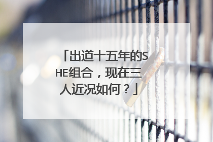 出道十五年的SHE组合,现在三人近况如何?
