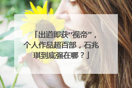 出道即获“视帝”,个人作品超百部,石兆琪到底强在哪?