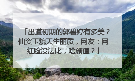 出道初期的郭碧婷有多美?仙姿玉貌天生丽质,网友:网红脸没法比,啥颜值?