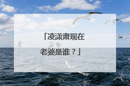 凌潇肃现在老婆是谁?