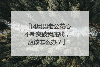 凤凰男老公花心不断突破我底线,应该怎么办?