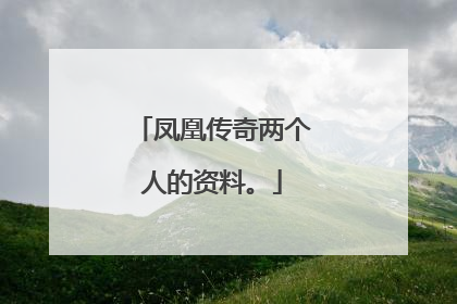 凤凰传奇两个人的资料。