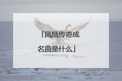 凤凰传奇成名曲是什么