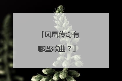 凤凰传奇有哪些歌曲？