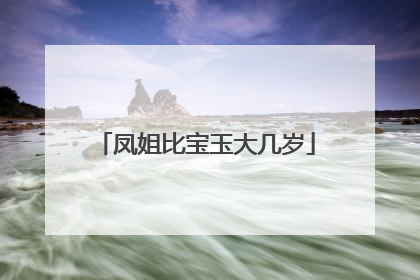 凤姐比宝玉大几岁