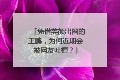 凭借美颜出圈的王鸥,为何近期会被网友吐槽?