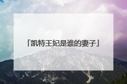 凯特王妃是谁的妻子