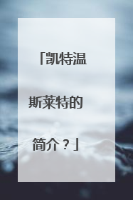 凯特温斯莱特的简介？