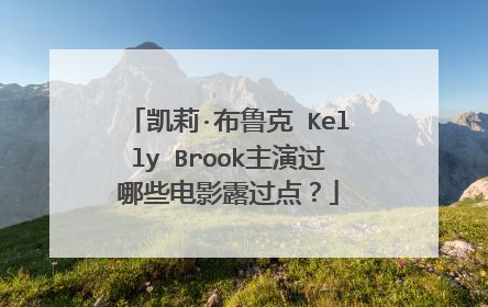 凯莉·布鲁克 Kelly Brook主演过哪些电影露过点?