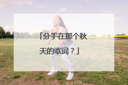 分手在那个秋天的歌词?