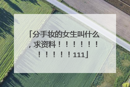 分手妆的女生叫什么,求资料!!!!!!!!!!!111