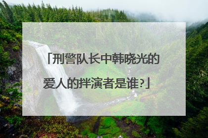 刑警队长中韩晓光的爱人的拌演者是谁?