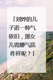 刘烨的儿子诺一帅气依旧,那女儿霓娜气质咋样呢?