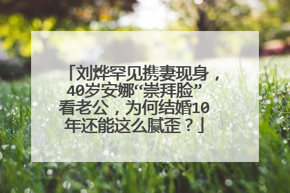 刘烨罕见携妻现身，40岁安娜“崇拜脸”看老公，为何结婚10年还能这么腻歪？