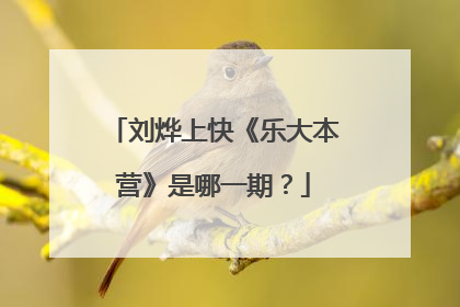 刘烨上快《乐大本营》是哪一期?