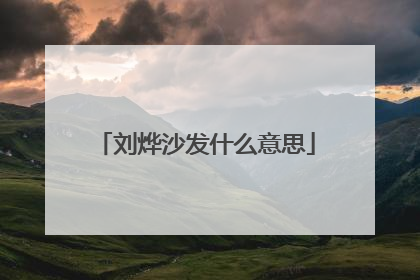 刘烨沙发什么意思