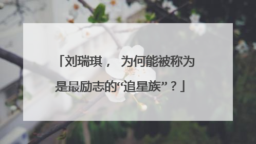 刘瑞琪， 为何能被称为是最励志的“追星族”？