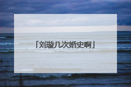 刘璇几次婚史啊