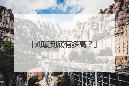 刘璇到底有多高？