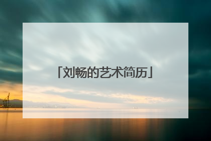 刘畅的艺术简历