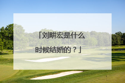 刘畊宏是什么时候结婚的？