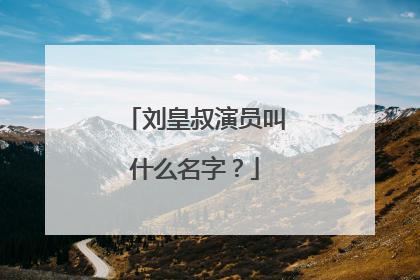 刘皇叔演员叫什么名字?