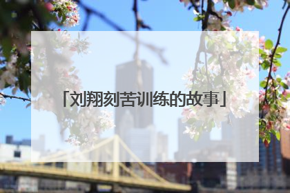 刘翔刻苦训练的故事