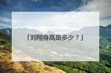 刘翔身高是多少?