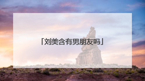 刘美含有男朋友吗