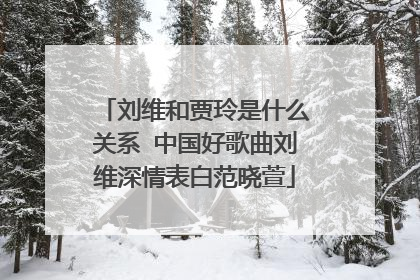 刘维和贾玲是什么关系 中国好歌曲刘维深情表白范晓萱