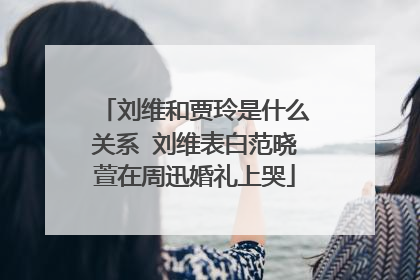 刘维和贾玲是什么关系 刘维表白范晓萱在周迅婚礼上哭