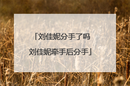 刘佳妮分手了吗 刘佳妮牵手后分手