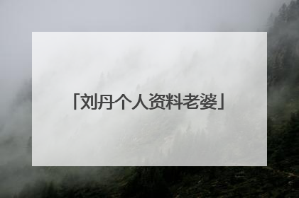 刘丹个人资料老婆