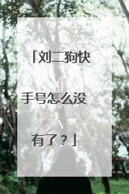 刘二狗快手号怎么没有了？