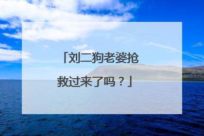 刘二狗老婆抢救过来了吗?