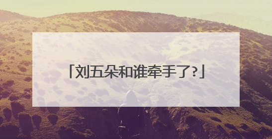 刘五朵和谁牵手了?
