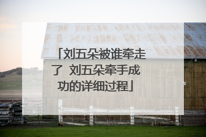 刘五朵被谁牵走了 刘五朵牵手成功的详细过程