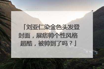 刘亚仁染金色头发登封面,展痞帅个性风格超酷,被帅到了吗?