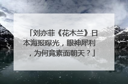 刘亦菲《花木兰》日本海报曝光,眼神犀利,为何竟素面朝天?