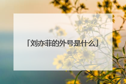 刘亦菲的外号是什么