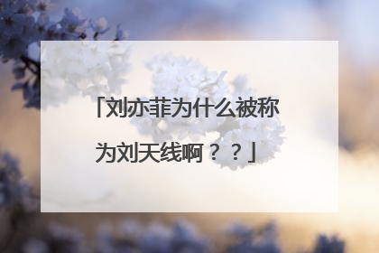 刘亦菲为什么被称为刘天线啊??