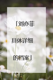 刘亦菲具体详细的档案