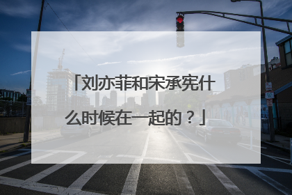 刘亦菲和宋承宪什么时候在一起的?