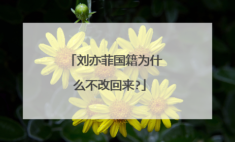 刘亦菲国籍为什么不改回来?