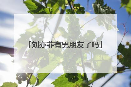 刘亦菲有男朋友了吗