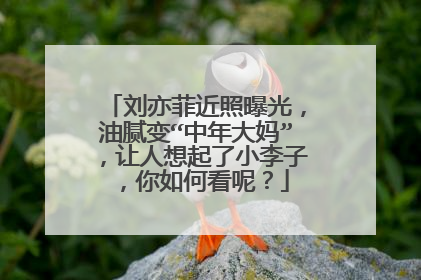 刘亦菲近照曝光,油腻变“中年大妈”,让人想起了小李子,你如何看呢?