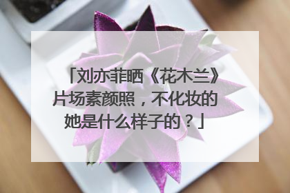 刘亦菲晒《花木兰》片场素颜照,不化妆的她是什么样子的?