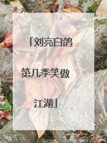 刘亮白鸽第几季笑傲江湖